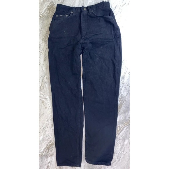Lee Denim - VTG Lee Womens Jeans High Rise Waist Black Denim 10 Mom Jean